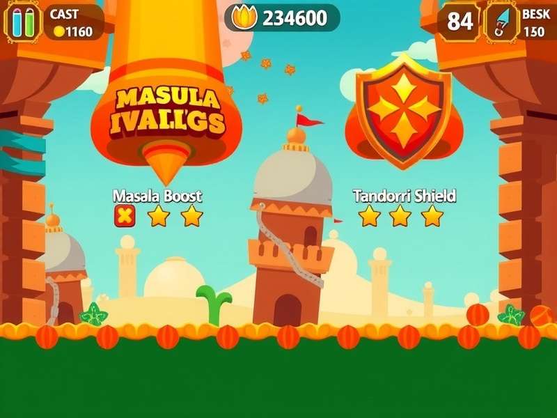 Cumin Dash King game screenshot showing vibrant spice-themed levels
